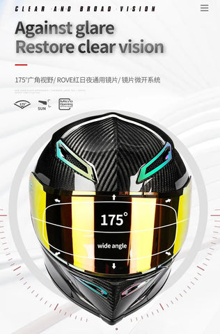 Carbon Fiber 3k Twill HNJ Motorcycle Helmet