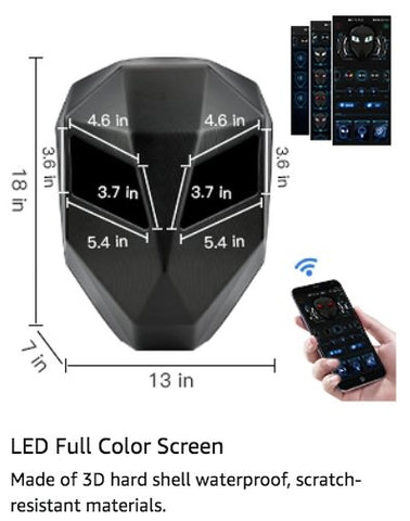 LED Motorcycle Helmet Backpack