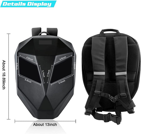 LED Motorcycle Helmet Backpack