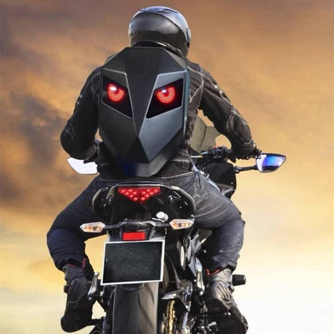 LED Motorcycle Helmet Backpack