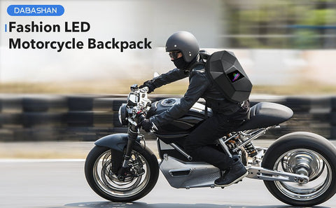 LED Motorcycle Helmet Backpack