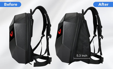 LED Motorcycle Helmet Backpack