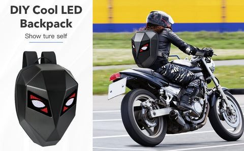 LED Motorcycle Helmet Backpack