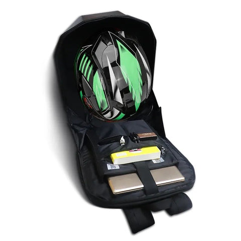 LED Motorcycle Helmet Backpack