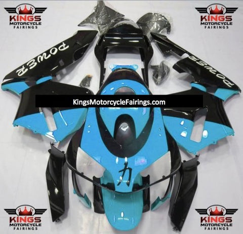 Honda CBR600RR (2003-2004) Light Blue & Black Power Fairings