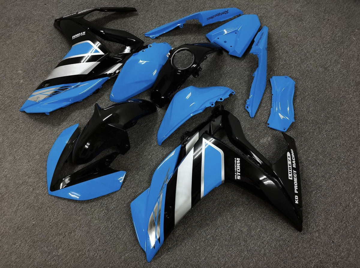 Yamaha YZF-R3 (2015-2018) Light Blue, Black & Silver Fairings