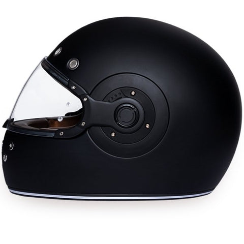 MATTE BLACK DAYTONA RETRO MOTORCYCLE HELMET - R1B