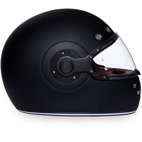 MATTE BLACK DAYTONA RETRO MOTORCYCLE HELMET - R1B