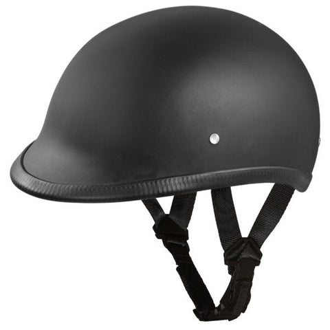 MATTE BLACK HAWK POLO MOTORCYCLE HELMET - H1B