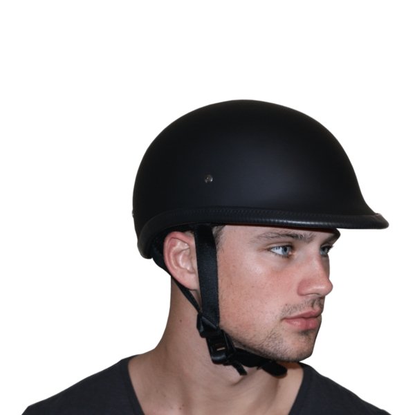 MATTE BLACK HAWK POLO MOTORCYCLE HELMET - H1B