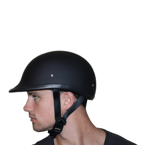 MATTE BLACK HAWK POLO MOTORCYCLE HELMET - H1B