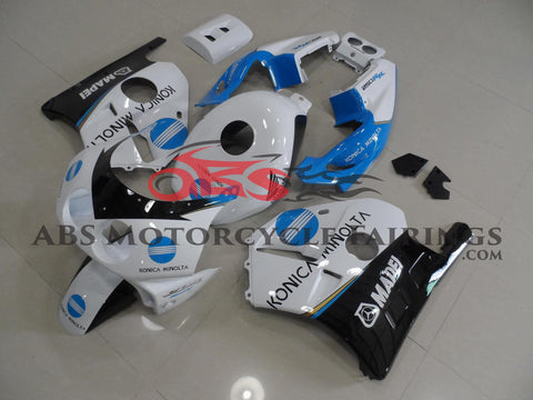 Honda CBR250 MC22 (1990-1998) White, Blue & Black Konica Minolta Fairings