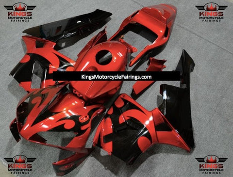 Honda CBR600RR (2003-2004) Black & Orange Tribal Fairings