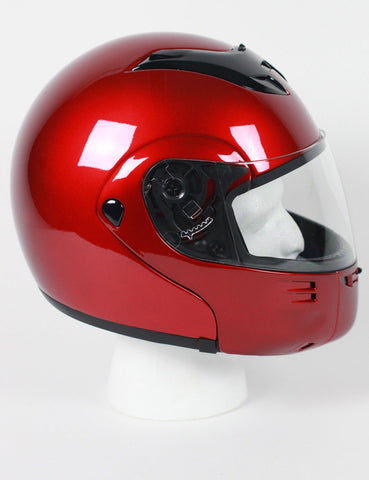 Full Face Modular Dark Red Kings Motorcycle Helmet - MODBG