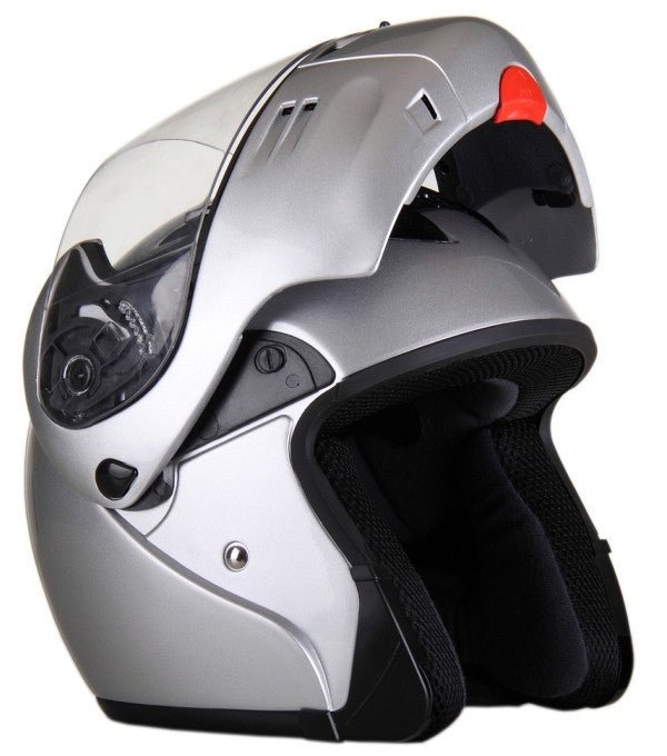 Full Face Modular Silver Kings Motorcycle Helmet - MODS