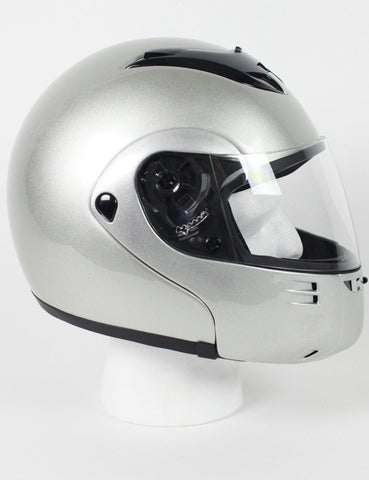 Full Face Modular Silver Kings Motorcycle Helmet - MODS