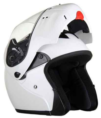 Full Face Modular White Kings Motorcycle Helmet - MODW