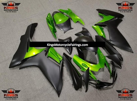 Suzuki GSXR750 (2011-2023) Matte Black & Green Fairings