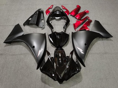 Yamaha YZF-R1 (2012-2014) Black, Matte Black & Red Fairings