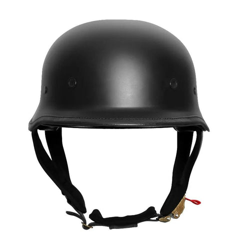 Black Half Face Soldier Motorcycle Helmet