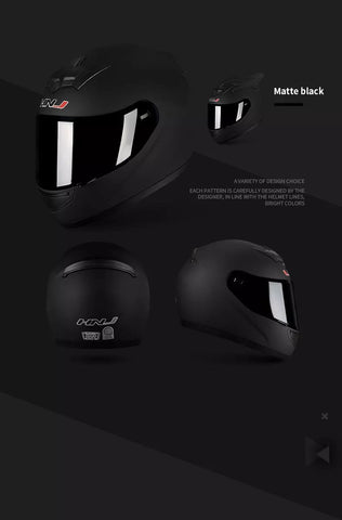 Matte Black HNJ Motorcycle Helmet