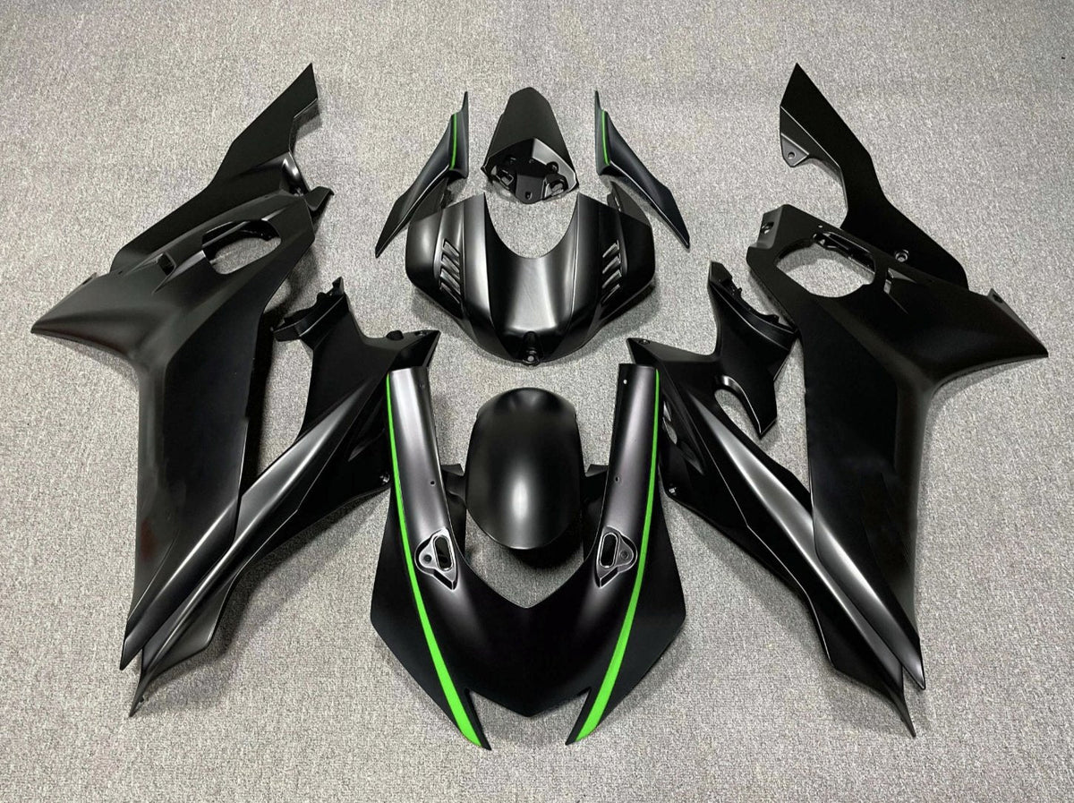 YAMAHA YZF-R6 (2017-2020) Matte Black & Green Fairings