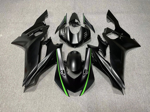 YAMAHA YZF-R6 (2017-2020) Matte Black & Green Fairings