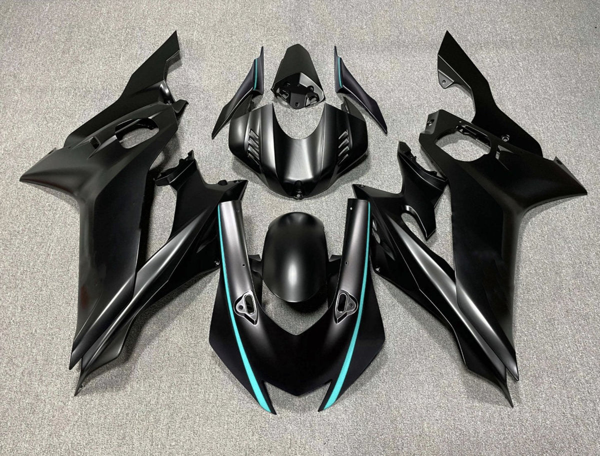 YAMAHA YZF-R6 (2017-2020) Matte Black & Turquoise Blue Fairings