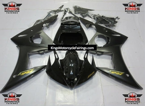 Yamaha YZF-R6 (2005) Matte Black, Gloss Black & Gold Fairings