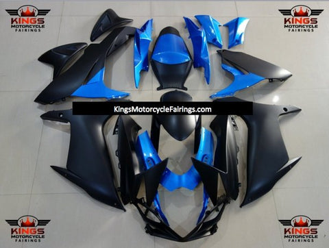 Suzuki GSXR750 (2011-2023) Matte Black & Blue Fairings