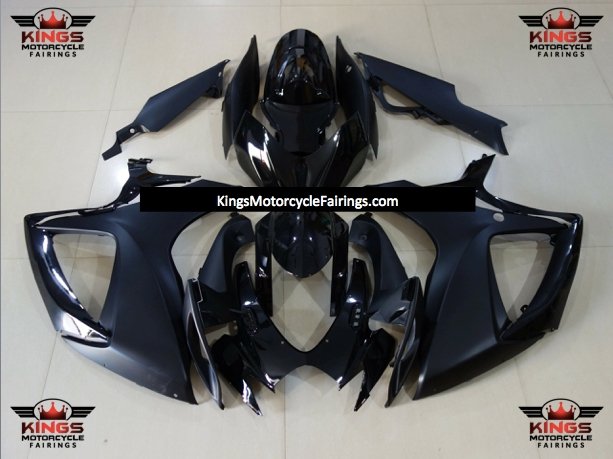 Suzuki GSXR750 (2006-2007) Matte Black & Gloss Black Fairings