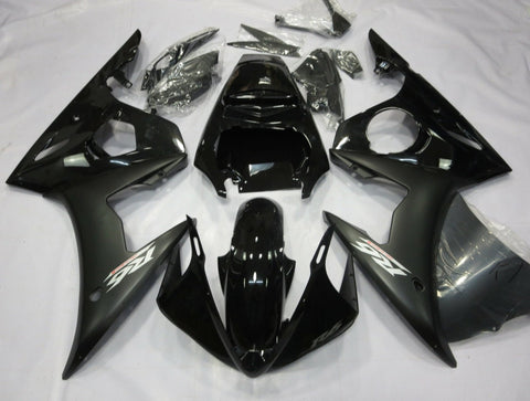 Yamaha YZF-R6 (2003-2004) Matte Black & Gloss Black Fairings