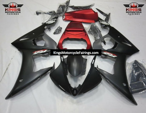 Yamaha YZF-R6 (2003-2004) Matte Black & Matte Red Fairings