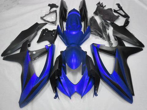 Suzuki GSXR600 (2008-2010) Matte Blue & Matte Black Fairings