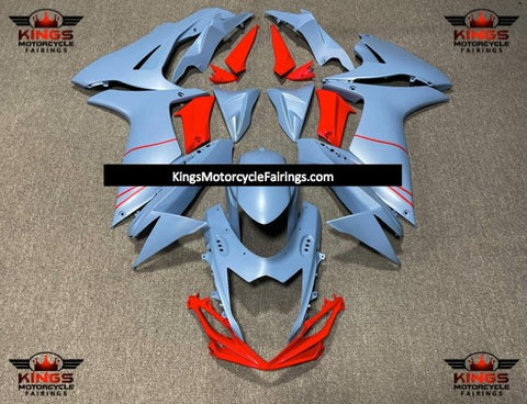 Suzuki GSXR750 (2011-2023) Matte Blue & Red Fairings