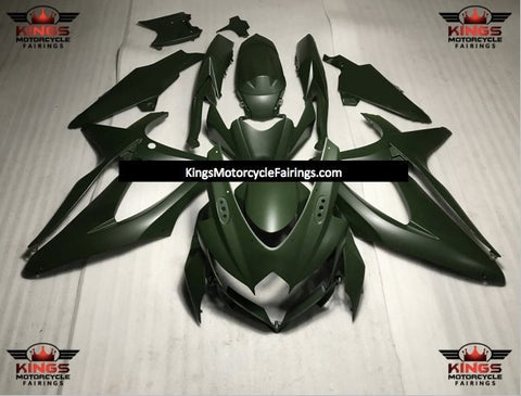 Suzuki GSXR600 (2008-2010) Matte Dark Green Fairings