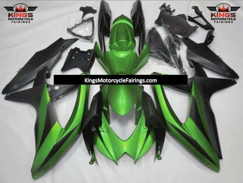 Suzuki GSXR600 (2008-2010) Matte Green & Matte Black Fairings