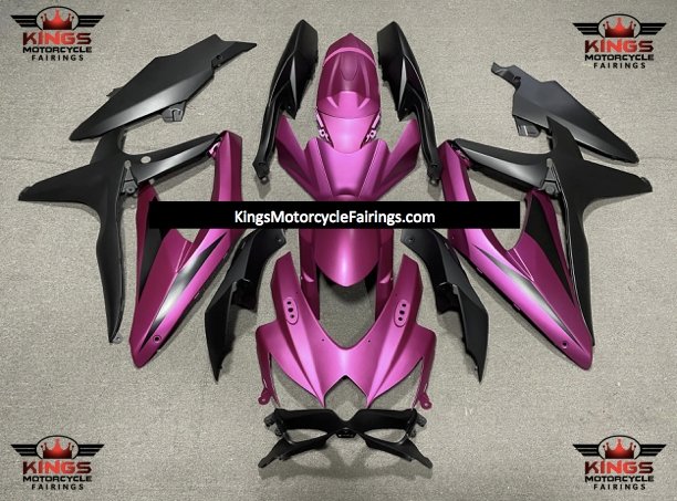 Suzuki GSXR600 (2008-2010) Matte Pink & Matte Black Fairings