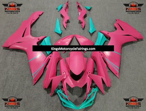 Suzuki GSXR750 (2011-2023) Matte Pink & Turquoise Fairings