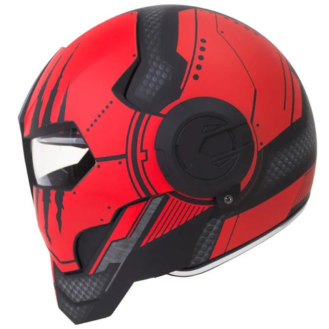 Black & Red Claw Scratch Iron Man Motorcycle Helmet