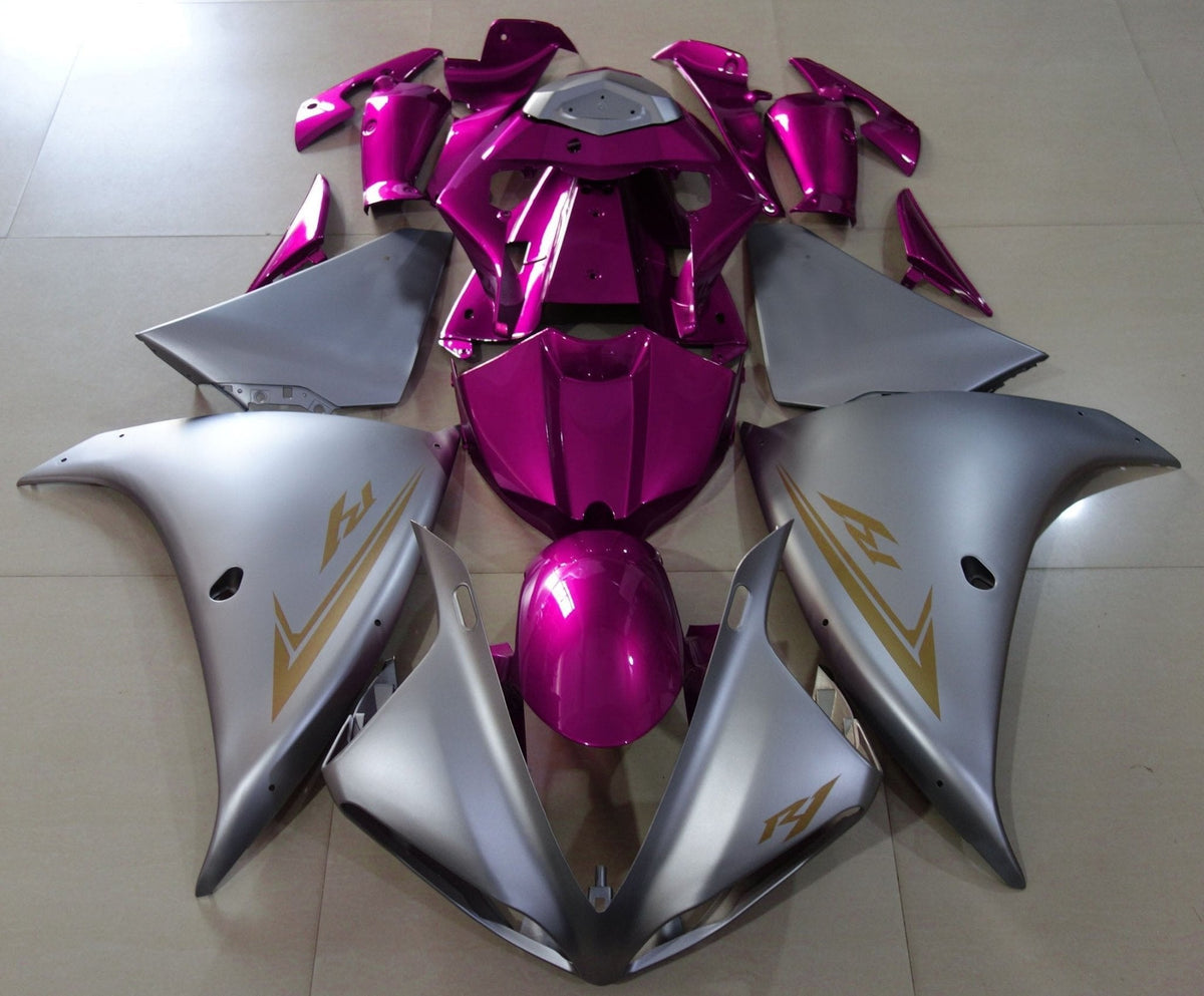 Yamaha YZF-R1 (2012-2014) Matte Silver, Gold & Pink Fairings