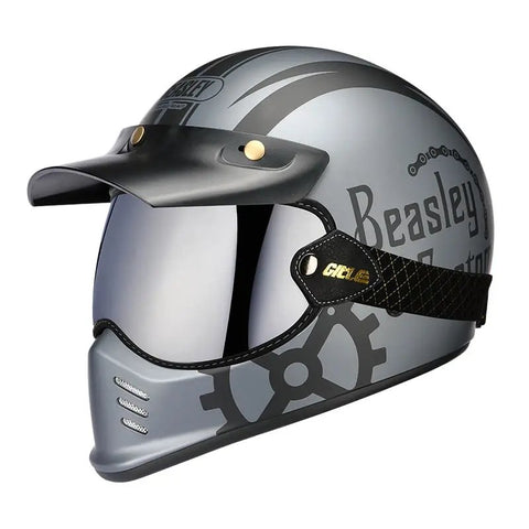 Matte Black Beasley Motorcycle Helmet