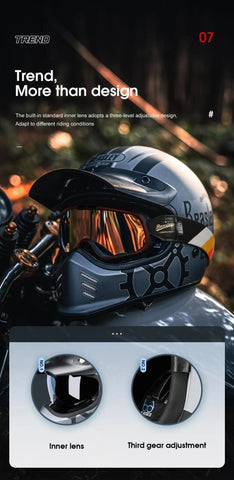 Matte Black Beasley Motorcycle Helmet