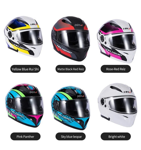 White, Pink & Black Modular HNJ Motorcycle Helmet