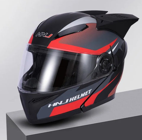 Matte Black Modular HNJ Motorcycle Helmet