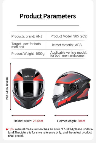 White, Pink & Black Modular HNJ Motorcycle Helmet