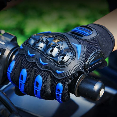 Blue, Black RT Motorcycle Gloves