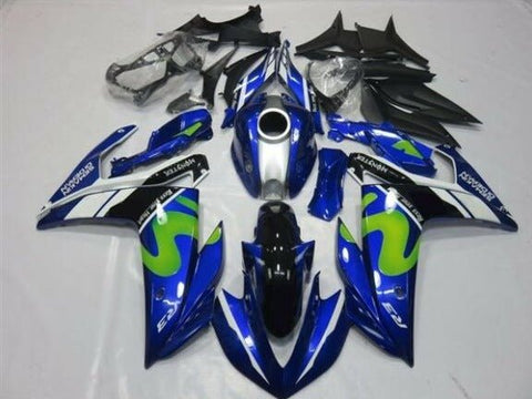 Yamaha YZF-R3 (2015-2018) Blue, Green, White & Black Movistar Fairings