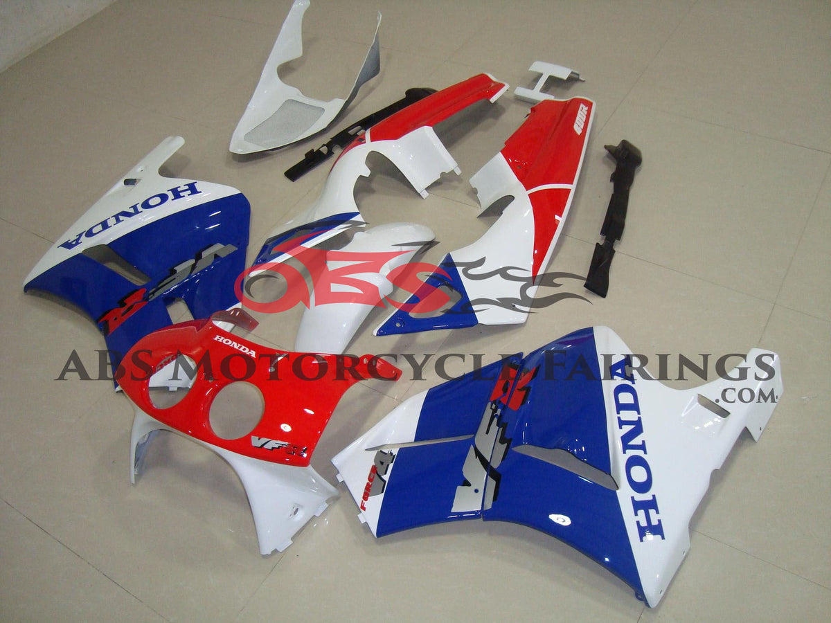 Blue Red & White 1989 Honda VFR400R NC30