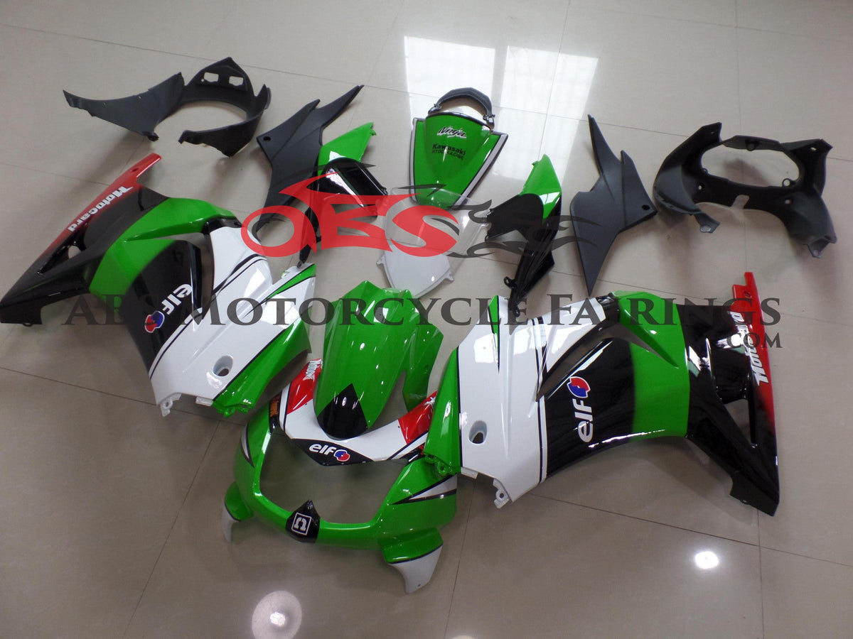 Elf Green & White 2008-2012 Kawasaki NINJA 250